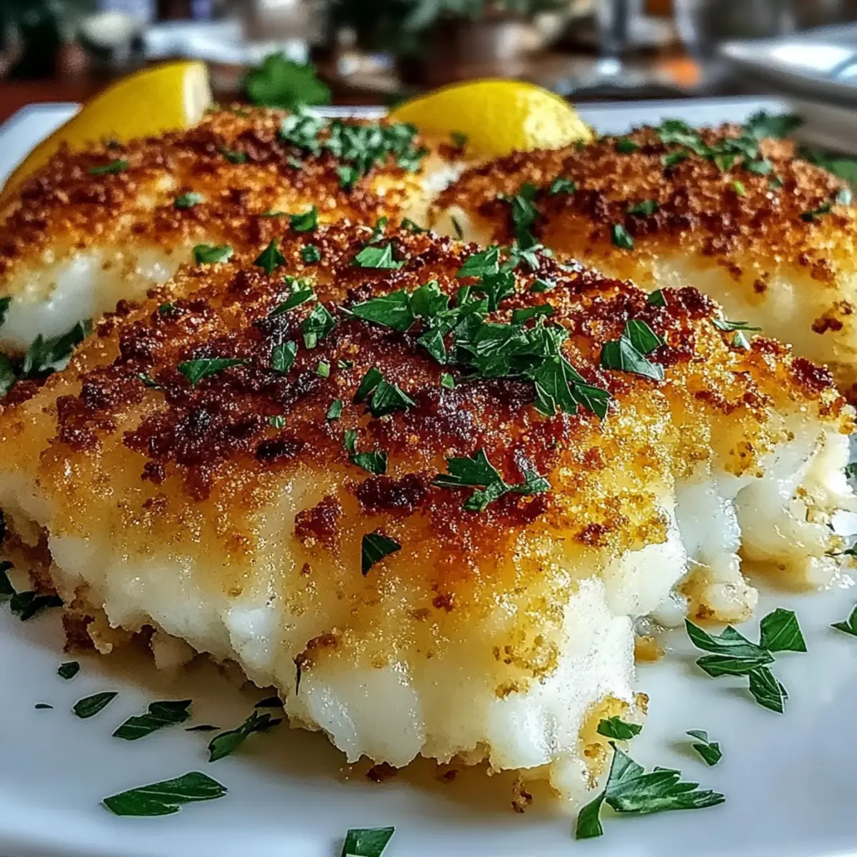 Crispy Parmesan Crusted Cod